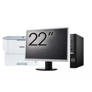 Pachet Calculator Second Hand DELL OptiPlex 7080 Mini PC, Intel Core i5-10500T 2.30 - 3.80GHz, 8GB DDR4, 256GB SSD + Monitor 22" + Imprimanta Brother HL-L6300DW