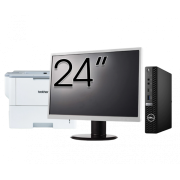 Pachet Calculator Second Hand DELL OptiPlex 7080 Mini PC, Intel Core i5-10500T 2.30 - 3.80GHz, 8GB DDR4, 256GB SSD + Monitor 24" + Imprimanta Brother HL-L6300DW
