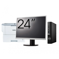 Pachet Calculator Second Hand DELL OptiPlex 7080 Mini PC, Intel Core i5-10500T 2.30 - 3.80GHz, 8GB DDR4, 256GB SSD + Monitor 24" + Imprimanta Brother HL-L6300DW