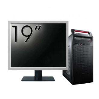 Pachet Calculator LENOVO ThinkCentre E73 Tower, Intel Core i5-4460s 2.90GHz, 8GB DDR3, 240GB SSD, DVD-RW + Monitor 19"