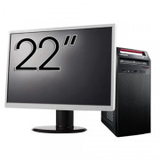 Pachet Calculator LENOVO ThinkCentre E73 Tower, Intel Core i5-4460s 2.90GHz, 8GB DDR3, 240GB SSD, DVD-RW + Monitor 22"