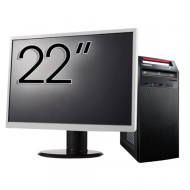 Pachet Calculator LENOVO ThinkCentre E73 Tower, Intel Core i5-4460s 2.90GHz, 8GB DDR3, 240GB SSD, DVD-RW + Monitor 22"