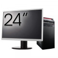 Pachet Calculator LENOVO ThinkCentre E73 Tower, Intel Core i5-4460s 2.90GHz, 8GB DDR3, 240GB SSD, DVD-RW + Monitor 24"