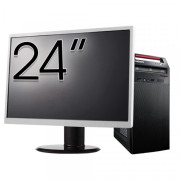 Pachet Calculator LENOVO ThinkCentre E73 Tower, Intel Core i5-4460s 2.90GHz, 8GB DDR3, 240GB SSD, DVD-RW + Monitor 24"