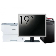 Pachet Calculator LENOVO ThinkCentre E73 Tower, Intel Core i5-4460s 2.90GHz, 8GB DDR3, 240GB SSD, DVD-RW + Monitor 19" & Imprimanta Brother HL-L6300DW