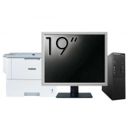 Pachet Calculator Second Hand LENOVO S510 SFF, Intel Core i5-6500t 3.20GHz, 8GB DDR4, 128GB SDD + Monitor 19" & Imprimanta Brother HL-L6300DW