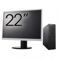 Pachet Calculator Second Hand Lenovo S510 SFF, Intel Core i3-6100T 3.20GHz, 8GB DDR4, 128GB SSD + Monitor 22"