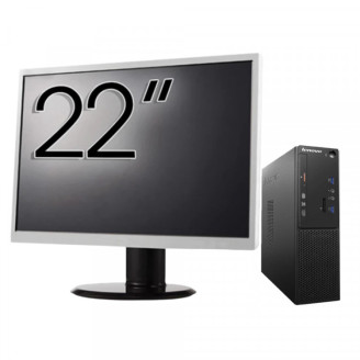 Pachet Calculator Second Hand Lenovo S510 SFF, Intel Core i3-6100T 3.20GHz, 8GB DDR4, 128GB SSD + Monitor 22"