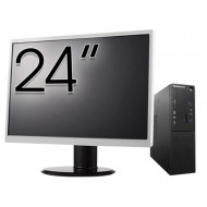 Pachet Calculator Second Hand Lenovo S510 SFF, Intel Core i3-6100T 3.20GHz, 8GB DDR4, 128GB SSD + Monitor 24"