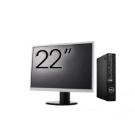 Pachet Calculator Second Hand DELL OptiPlex 5090 Mini PC, Intel Core i5-10500T 2.30 - 3.80GHz, 8GB DDR4, 256GB SSD + Monitor 22"