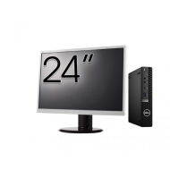 Pachet Calculator Second Hand DELL OptiPlex 5090 Mini PC, Intel Core i5-10500T 2.30 - 3.80GHz, 8GB DDR4, 256GB SSD + Monitor 24"