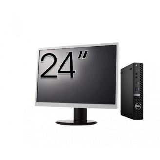 Pachet Calculator Second Hand DELL OptiPlex 5090 Mini PC, Intel Core i5-10500T 2.30 - 3.80GHz, 8GB DDR4, 256GB SSD + Monitor 24"