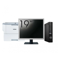 Pachet Calculator Second Hand DELL OptiPlex 5090 Mini PC, Intel Core i5-10500T 2.30 - 3.80GHz, 8GB DDR4, 256GB SSD + Monitor 19" + Imprimanta Brother HL-L6300DW