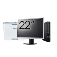 Pachet Calculator Second Hand DELL OptiPlex 5090 Mini PC, Intel Core i5-10500T 2.30 - 3.80GHz, 8GB DDR4, 256GB SSD + Monitor 22" + Imprimanta Brother HL-L6300DW