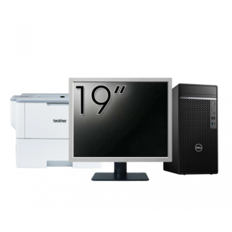 Calculator Second Hand DELL OptiPlex 7080 Tower, Intel Core i5-10500 3.10 - 4.50GHz, 8GB DDR4, 256GB SSD + Monitor 19" + Imprimanta Brother HL-L6300DW
