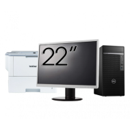 Calculator Second Hand DELL OptiPlex 7080 Tower, Intel Core i5-10500 3.10 - 4.50GHz, 8GB DDR4, 256GB SSD + Monitor 22" + Imprimanta Brother HL-L6300DW
