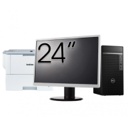 Calculator Second Hand DELL OptiPlex 7080 Tower, Intel Core i5-10500 3.10 - 4.50GHz, 8GB DDR4, 256GB SSD + Monitor 24" + Imprimanta Brother HL-L6300DW