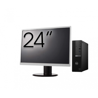 Pachet Calculator Second Hand DELL OptiPlex 7090 SFF, Intel Core i5-10600 3.30 - 4.80GHz, 8GB DDR4, 256GB SSD + Monitor 24"