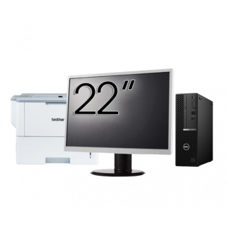 Pachet Calculator Second Hand DELL OptiPlex 7090 SFF, Intel Core i5-10600 3.30 - 4.80GHz, 8GB DDR4, 256GB SSD + Monitor 22" + Imprimanta Brother HL-L6300DW