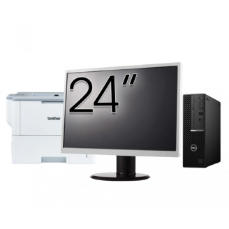 Pachet Calculator Second Hand DELL OptiPlex 7090 SFF, Intel Core i5-10600 3.30 - 4.80GHz, 8GB DDR4, 256GB SSD + Monitor 24" + Imprimanta Brother HL-L6300DW