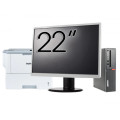 Pachet Calculator Second Hand LENOVO ThinkCentre M910s SFF, Intel Core i3-6100 3.70GHz, 8GB DDR4, 256GB SSD + Monitor 22" & Imprimanta Brother HL-L6300DW