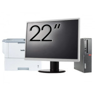 Pachet Calculator Second Hand LENOVO ThinkCentre M910s SFF, Intel Core i3-6100 3.70GHz, 8GB DDR4, 256GB SSD + Monitor 22" & Imprimanta Brother HL-L6300DW