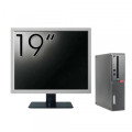 Pachet Calculator Second Hand LENOVO ThinkCentre M910s SFF, Intel Core i3-6100 3.70GHz, 8GB DDR4, 128GB SSD + Monitor 19"