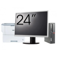 Pachet Calculator Second Hand LENOVO ThinkCentre M910s SFF, Intel Core i3-6100 3.70GHz, 8GB DDR4, 128GB SSD + Monitor 24" & Imprimanta Brother HL-L6300DW