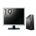 Pachet Calculator Second Hand LENOVO M910 SFF, Intel Core i5-6500 3.20GHz, 8GB DDR4, 256GB SSD + Monitor 19"
