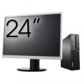 Pachet Calculator Second Hand LENOVO M910 SFF, Intel Core i5-6500 3.20GHz, 8GB DDR4, 256GB SSD + Monitor 24"