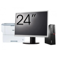 Pachet Calculator Second Hand LENOVO M910 SFF, Intel Core i5-6500 3.20GHz, 8GB DDR4, 256GB SSD + Monitor 24" & Imprimanta Brother HL-L6300DW