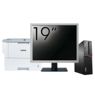 Pachet Calculator Second Hand LENOVO M910 SFF, Intel Core i5-6500 3.20GHz, 8GB DDR4, 256GB SSD + Monitor 19" & Imprimanta Brother HL-L6300DW