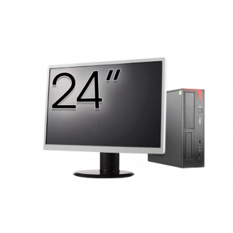 Pachet Calculator Second Hand Fujitsu Esprimo E420, Intel Core i3-4130 3.40GHz, 4GB DDR3, 500GB HDD + Monitor 24"