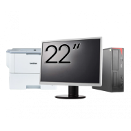 Pachet Calculator Second Hand Fujitsu Esprimo E420, Intel Core i3-4130 3.40GHz, 4GB DDR3, 500GB HDD + Monitor 22" + Imprimanta Brother HL-L6300DW