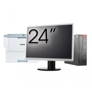 Pachet Calculator Second Hand Fujitsu Esprimo E420, Intel Core i3-4130 3.40GHz, 4GB DDR3, 500GB HDD + Monitor 24" + Imprimanta Brother HL-L6300DW