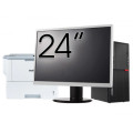 Pachet Calculator Second Hand LENOVO M710T Tower, Intel Core i3-6100 3.70GHz, 8GB DDR4, 500GB HDD, DVD-ROM + Monitor 24" & Imprimanta Brother HL-L6300DW