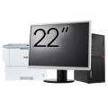 Pachet Calculator Second Hand LENOVO M710T Tower, Intel Core i3-6100 3.70GHz, 8GB DDR4, 500GB HDD, DVD-ROM + Monitor 22" & Imprimanta Brother HL-L6300DW