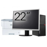 Pachet Calculator Second Hand LENOVO M710T Tower, Intel Core i3-6100 3.70GHz, 8GB DDR4, 500GB HDD, DVD-ROM + Monitor 22" & Imprimanta Brother HL-L6300DW