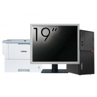 Pachet Calculator Second Hand LENOVO M710T Tower, Intel Core i3-6100 3.70GHz, 8GB DDR4, 500GB HDD, DVD-ROM + Monitor 19" & Imprimanta Brother HL-L6300DW
