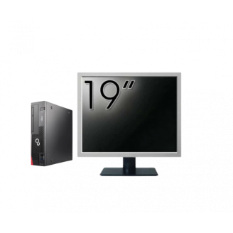 Pachet Calculator Second Hand Fujitsu Esprimo D756 Desktop, Intel Core i5-6500T 2.50-3.10GHz, 8GB DDR4, 500GB HDD + Monitor 19"