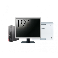 Pachet Calculator Second Hand Fujitsu Esprimo D756 Desktop, Intel Core i5-6500T 2.50-3.10GHz, 8GB DDR4, 500GB HDD + Monitor 19" + Imprimanta Brother HL-L6300DW