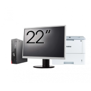 Pachet Calculator Second Hand Fujitsu Esprimo D756 Desktop, Intel Core i5-6500T 2.50-3.10GHz, 8GB DDR4, 500GB HDD + Monitor 22" + Imprimanta Brother HL-L6300DW