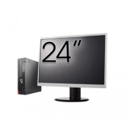 Pachet Calculator Second Hand Fujitsu Esprimo D957 SFF, Intel Core i5-6500T 2.50-3.10GHz, 8GB DDR4, 500GB HDD + Monitor 24"