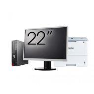 Pachet Calculator Second Hand Fujitsu Esprimo D957 SFF, Intel Core i5-6500T 2.50-3.10GHz, 8GB DDR4, 500GB HDD + Monitor 22" + Imprimanta Brother HL-L6300DW