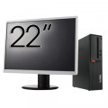 Pachet Calculator Second-Hand LENOVO M710S, Intel Core i5-6500t 3.70GHz, 8GB DDR4, 128GB SSD + Monitor 22"