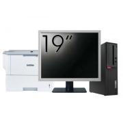 Pachet Calculator Second-Hand LENOVO M710S, Intel Core i5-6500t 3.70GHz, 8GB DDR4, 128GB SSD + Monitor 19" & Imprimanta Brother HL-L6300DW