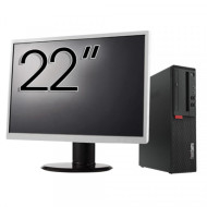 Pachet Calculator Second-Hand LENOVO M710S, Intel Core i3-6100t 3.20GHz, 8GB DDR4, 128GB SSD + Monitor 22"
