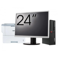Pachet Calculator Second-Hand LENOVO M710S, Intel Core i3-6100t 3.20GHz, 8GB DDR4, 128GB SSD + Monitor 24" & Imprimanta Brother HL-L6300DW