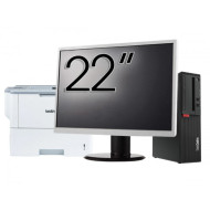 Pachet Calculator Second-Hand LENOVO M710S, Intel Core i3-6100t 3.20GHz, 8GB DDR4, 128GB SSD + Monitor 22" & Imprimanta Brother HL-L6300DW