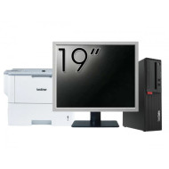 Pachet Calculator Second-Hand LENOVO M710S, Intel Core i3-6100t 3.20GHz, 8GB DDR4, 128GB SSD + Monitor 19" & Imprimanta Brother HL-L6300DW